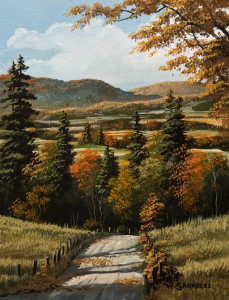 SOLD "Around the Bend" by Bill Saunders 6 x 8 - acrylic $500 Unframed $685 in show frame