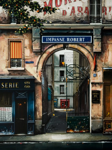 "L'Impasse Robert" by Thomas Pradzynski 18 x 24 - serigraph