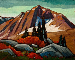 SOLD "Mount Lausedatt" by Nicholas Bott 8 x 10 - oil $1040 Unframed