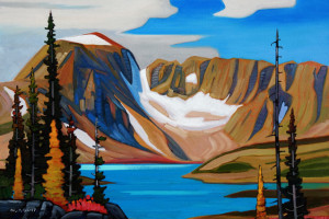 SOLD "October - Mountain Lake," by Nicholas Bott 24 x 36 - oil $4170 Unframed