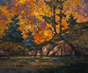 SOLD "Woodland Pool," by Phil Buytendorp 20 x 24 - oil $2000 Unframed