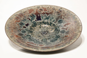  SOLD
Wall-hang bowl (BB-3595) by Bill Boyd
crystalline-glaze ceramic – 21"
$1500