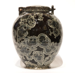  SOLD
Lidded vessel (BB-4078) by Bill Boyd
crystalline-glaze ceramic – 9" (H) x 7" (W)
$575