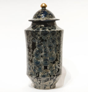 Lidded vessel (BB-4169) by Bill Boyd crystalline-glaze ceramic - 13" (H) x 6" (W) $650