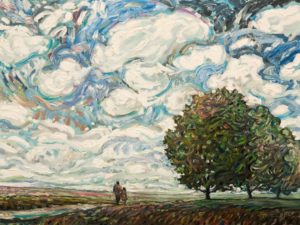 SOLD "An Afternoon Stroll," by Steve Coffey 18 x 24 - oil $1850 Custom framed