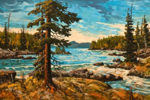 SOLD "Haida Inlet," by Rod Charlesworth 28 x 42 - oil $4320 Unframed