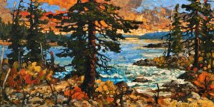 SOLD "Ucluelet in Late Light," by Rod Charlesworth 12 x 24 - oil $1715 Unframed