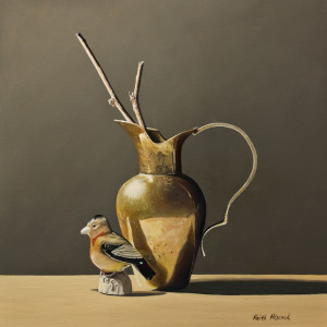 SOLD "Brass Pitcher Still-Life I" by Keith Hiscock 12 x 12 - oil $975 Unframed $1210 in show frame