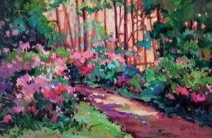 "Garden Path" by Nancy O'Toole 24 x 36 - acrylic $1785 Framed