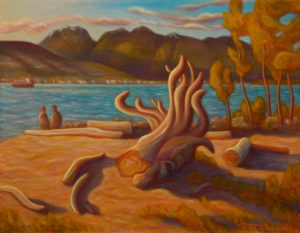  SOLD
"Jericho Beach, Vancouver," by Niels Petersen
14 x 18 – oil
$880 (thick canvas
wrap without frame)