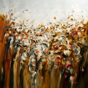 "Meadow Play" by Carole Arnston 40 x 40 - oil $3800 Unframed