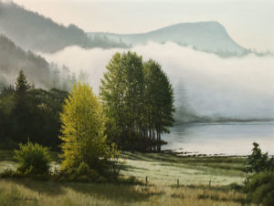 SOLD "Misty Spring Morning," by Keith Hiscock 18 x 24 - oil $3200 Unframed