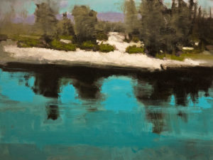 "Riviere sous la glace," by Robert P. Roy 30 x 40 - acrylic $2650 (thick canvas wrap without frame)