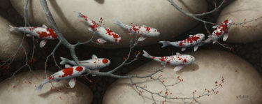 SOLD "A Shocking Silence," by Terry Gilecki 24 x 60 - acrylic $12,890 (thick canvas wrap)