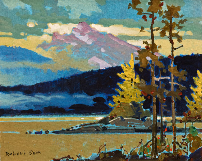 SOLD "Counterpoint with Larches" 11 x 14 - acrylic $3740 in show frame ($3525 in standard frame) $3300 Unframed