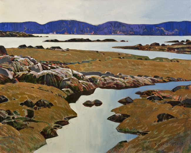 SOLD "Edge Pattern, Desolation Sound" 24 x 30 - acrylic $13,150 in show frame ($12,430 in standard frame) $12,000 Unframed