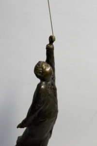 "Pocketa - Pocketa - Pocketa," by Michael Hermesh 29 (H) x 8 (L) x 6 (W) - bronze Edition of 15 $5000