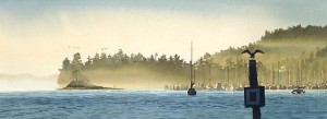 "Boats at Sunrise," by Carol Evans 27 1/4 x 10 Edition is signed by artist and limited to number of 350 $235 Unframed
