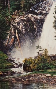 "Chatterbox Falls," by Carol Evans 19 3/4 x 12 1/2 Edition is signed by artist and limited to number of 350 $225 Unframed