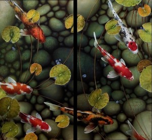 "Comes Around" diptych - overall size 30 x 32 Giclée print on canvas Artist's Proof - $1,420 CAD Unframed USD $1095 Unframed