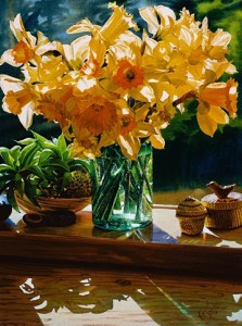 "Daffodils from the Garden," by Carol Evans 12 5/8 x 17 - Giclée on paper (edition size of 195) - $285 Unframed