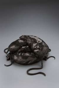 "Five Tails," by Nicola Prinsen Bronze - 6 1/2" height x 18" circumference incl. tails Edition of 15 $5000