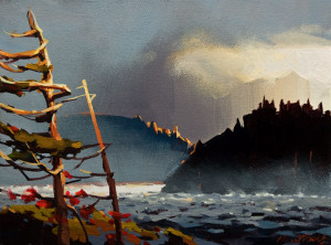 SOLD "Howe Sound on a Bruised Day" by Michael O'Toole 9 x 12 - acrylic $660 Unframed $925 in show frame