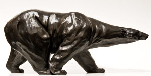"Polar Bear No. 2 (Walking)," by Nicola Prinsen 18 1/2" (L) x 9" (H) - bronze Artist's Proof - $3600
