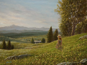 SOLD "Summer Day in the Meadow" by Don Li 9 x 12 - oil $980 Unframed $1190 in show frame