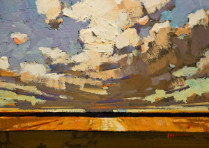 SOLD "Summer Storm" by Min Ma 5 x 7 - acrylic $520 Unframed $660 in show frame