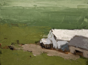 SOLD "Toit Blanc" (White Roof) by Robert P. Roy 9 x 12 - oil $425 Unframed $700 in show frame