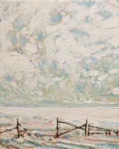 SOLD "A Broken Fence" by Steve Coffey 8 x 10 - oil $660 Unframed $765 in show frame