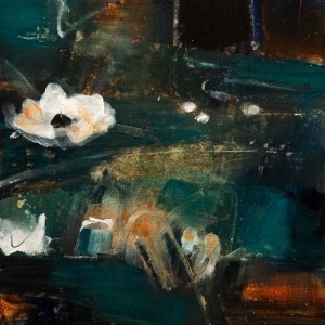 SOLD "Catch Me If You Can" by Susan Flaig 12 x 12 - acrylic/graphite $540 Unframed $800 in show frame
