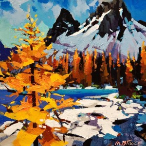 SOLD "Colours of Yoho National Park" by Michael O'Toole 12 x 12 - acrylic $850 Unframed $975 in show frame