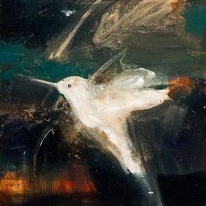 SOLD "Moonlight Flight" by Susan Flaig 12 x 12 - acrylic/graphite $540 Unframed $800 in show frame