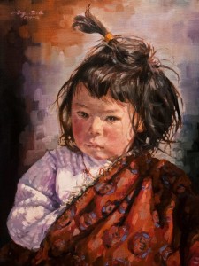 SOLD "Precious" by Donna Zhang 12 x 16 - oil $1620 Unframed $1950 in show frame