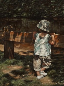 SOLD "A Quiet Moment" by Don Li 6 x 8 - oil $800 Unframed $965 in show frame