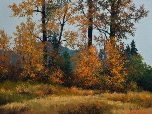 SOLD "Shades of Autumn," by Merv Brandel 9 x 12 - oil $780 Unframed $975 in show frame
