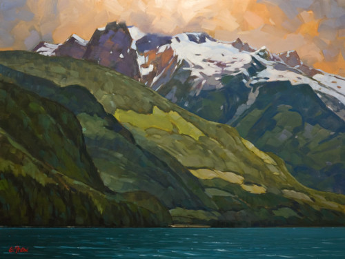 "The Mountains of Jervis Inlet," by Graeme Shaw 30 x 40 - oil $3620 Unframed