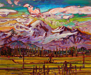 SOLD "Mount Baker," by Ed Loenen 20 x 24 - oil $2170 Custom framed