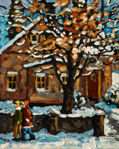 SOLD "Early Snow," by Rod Charlesworth 8 x 10 - oil $750 Unframed $970 Custom framed