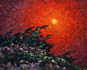 SOLD "Red Sky," by Phil Buytendorp 16 x 20 - oil $1475 Unframed