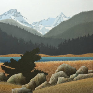 SOLD "Snow in the High Country," by Ken Kirkby 36 x 36 - oil $3600 Unframed