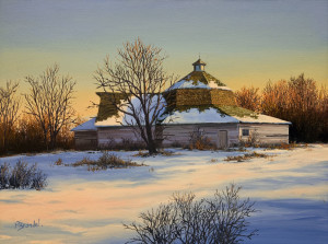 SOLD "The Backyard" by Merv Brandel 9 x 12 - oil $1025 Unframed $1260 in show frame