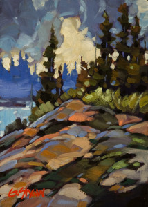SOLD "Clearing Weather" by Graeme Shaw 5 x 7 - oil $390 Unframed $560 in show frame