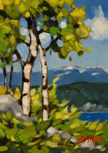 SOLD "In the Summer Breezes" by Graeme Shaw 5 x 7 - oil $390 Unframed $560 in show frame