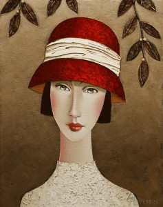 SOLD "Sabrina" by Danny McBride 11 x 14 - acrylic $975 (thick canvas wrap without frame) $1200 in show frame