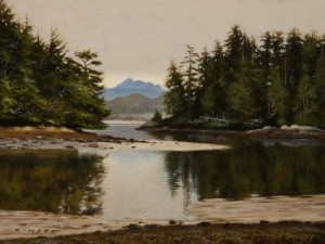 SOLD "Silent Inlet" by Ray Ward 6 x 8 - oil $620 Unframed $780 in show frame
