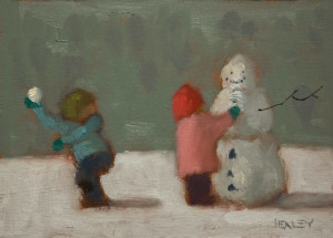 SOLD "Unsuspecting" by Paul Healey 5 x 7 - oil $275 Unframed $450 in show frame