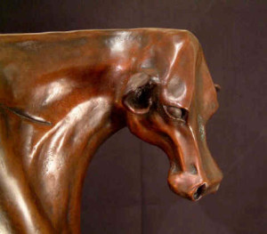 "Radiant Cow," by Nicola Prinsen Bronze - 18 1/2" high x 21" long Edition of 5 $6900